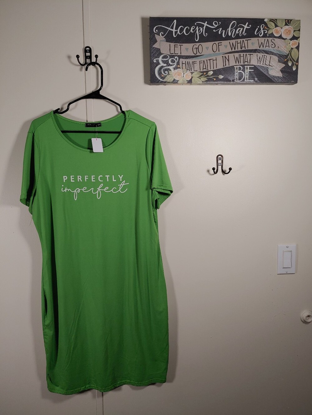 Like New Shein Curve 2X Green Short Sleep Night Shirt.
